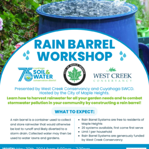 Rain Barrel Workshop Registration - Maple Heights
